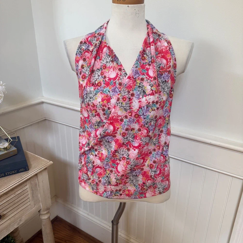 Lululemon Rollin' With My Om'ies Tank Size 4 Floral Sleeveless Flowabunga